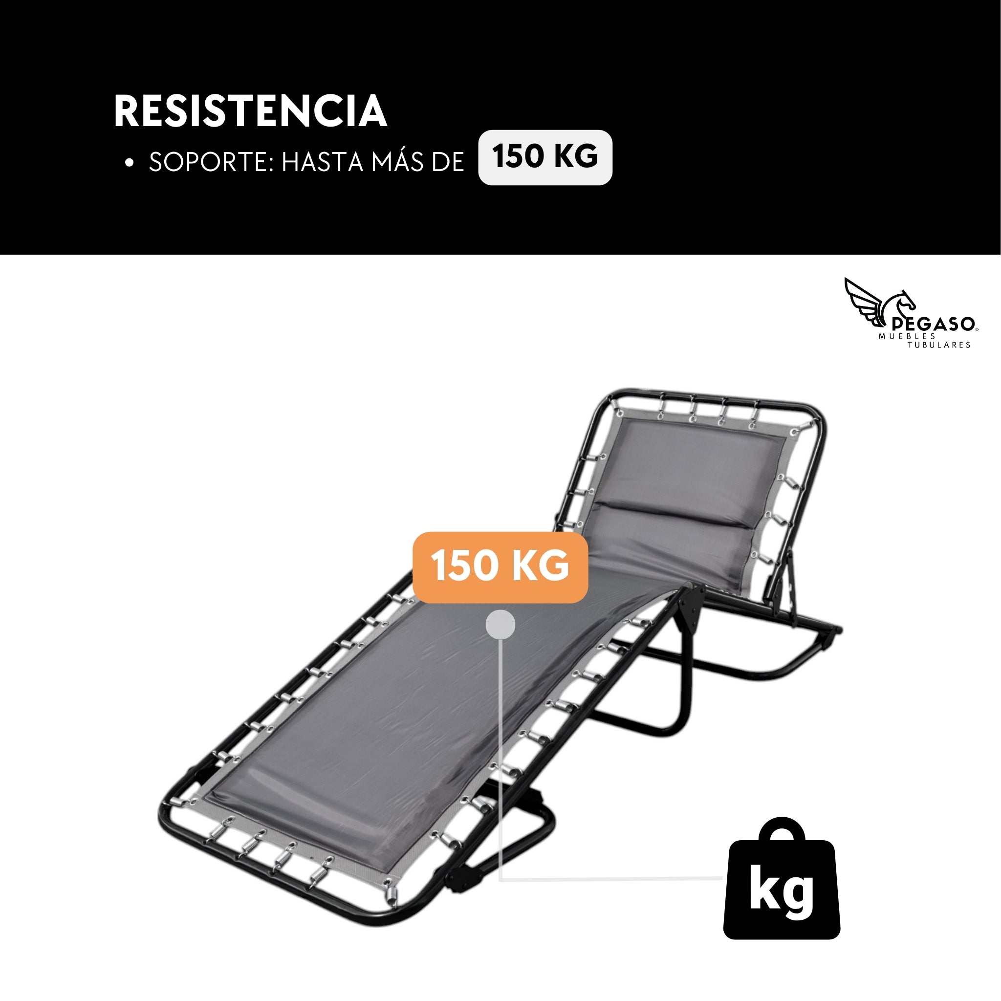 Padded Folding Cot / 5-Position Reclining (Mod KRA-L)