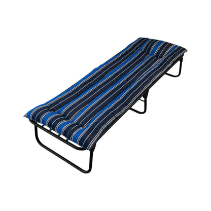 Folding Bed Cot / Reinforced Canvas + 5 cm Fleece Mattress