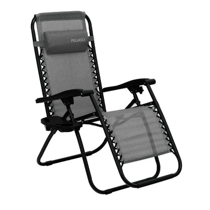 Zero Gravity Folding Chair/Bed with Cup Holder