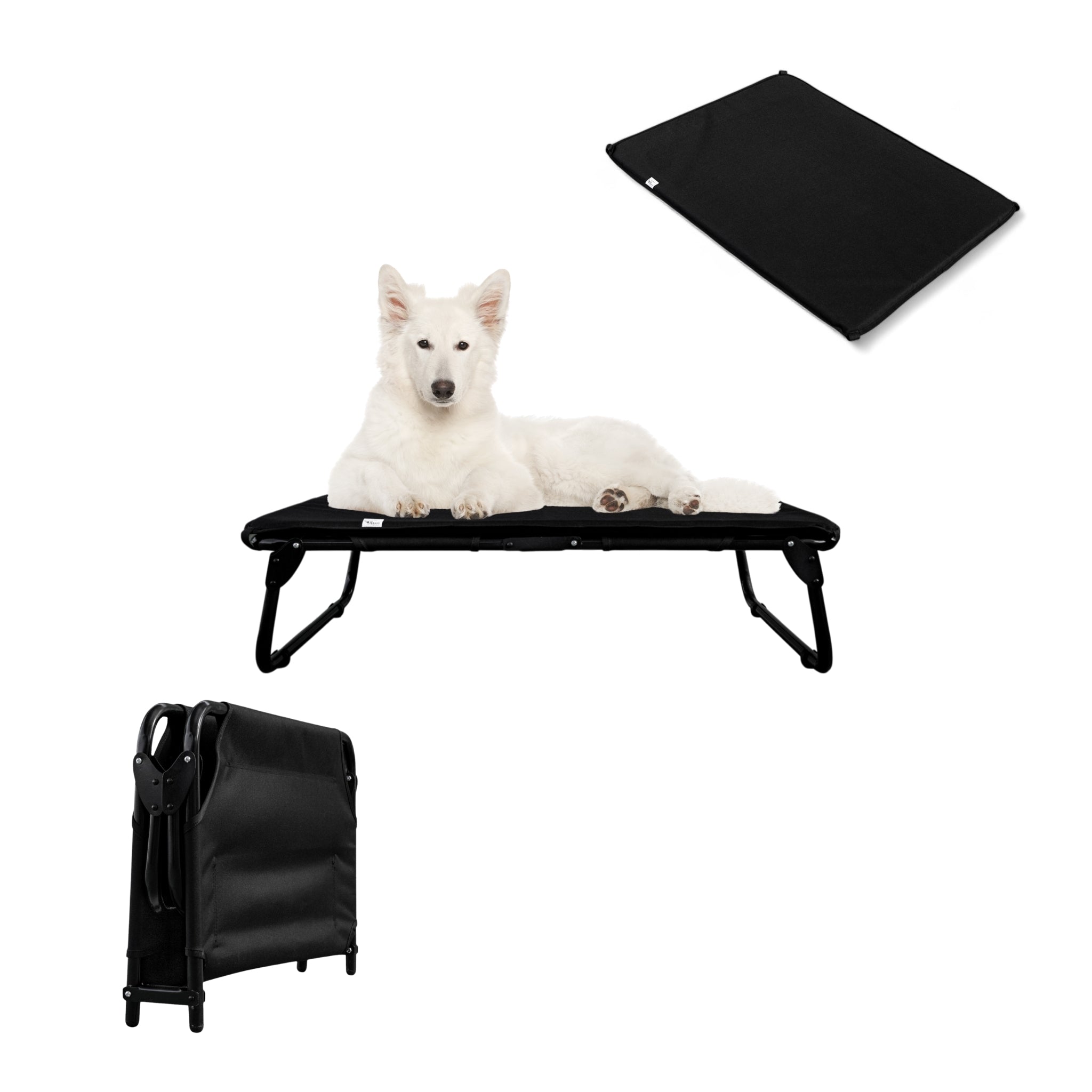 PEGASO KIT Cama/Catre + Colchoneta para Perro tamaño Mediano, 78 x 59 x 18 cm (Mod KM-MD)