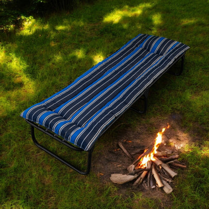 Folding Bed Cot / Reinforced Canvas + 5 cm Fleece Mattress