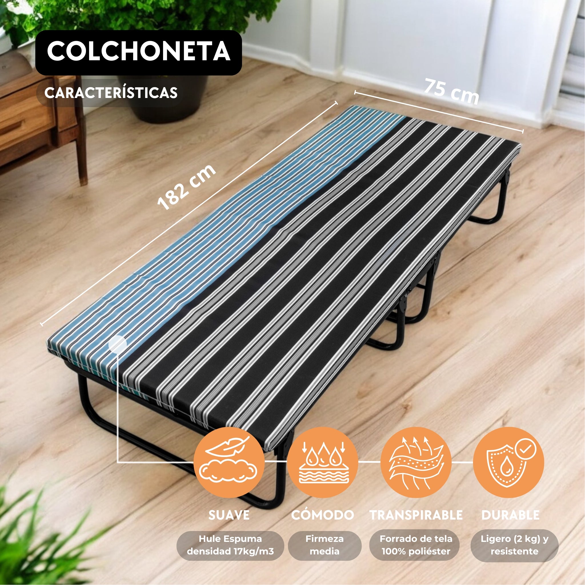 Cot Mat / Foam Rubber 6 cm 
