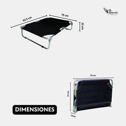 PEGASO Elevated Dog Bed for Large Dogs, 92.5x76x18 cm (Mod KM-GD)