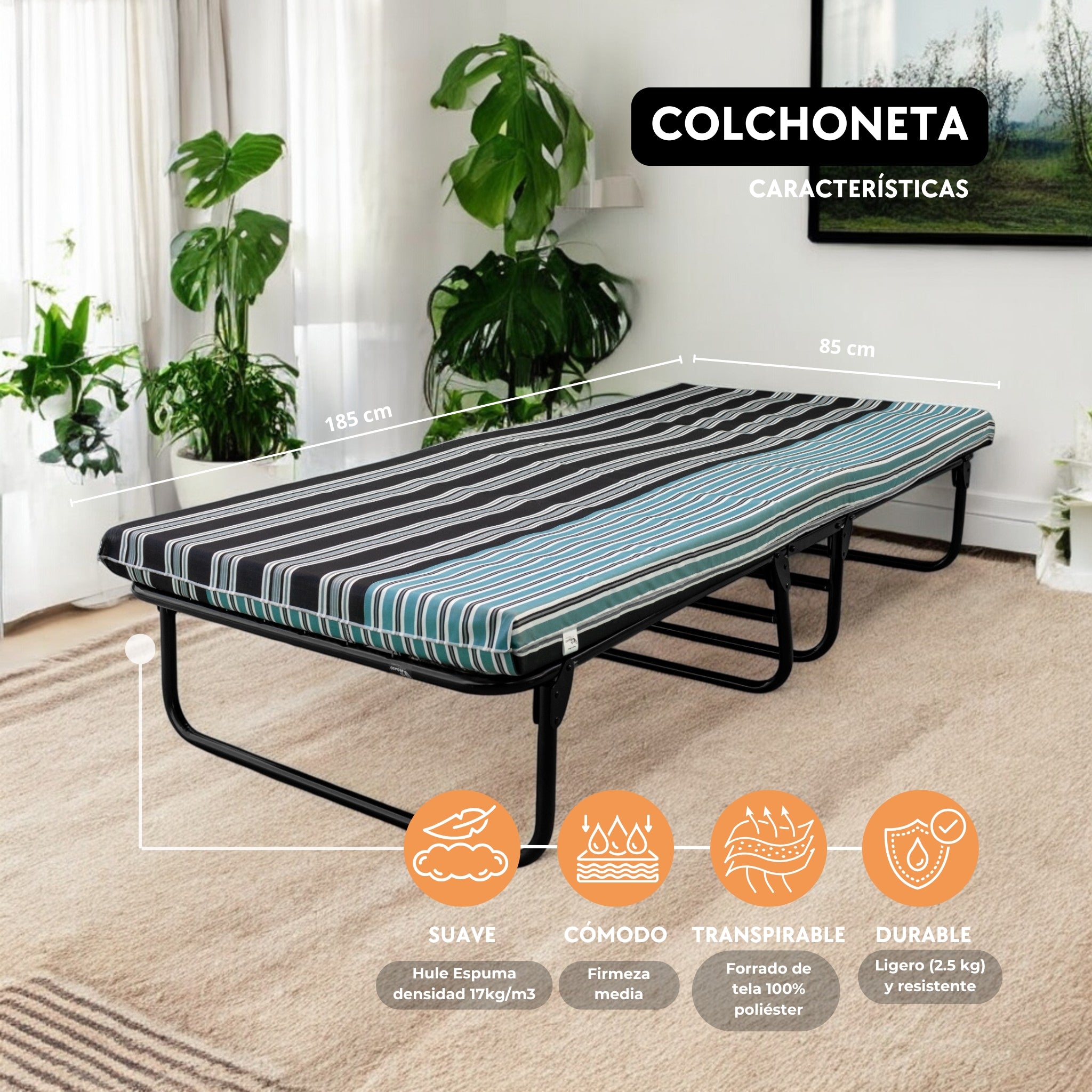 Cot Mat / Foam Rubber 8 cm