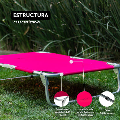 PEGASO Cama Elevada para Perro tamaño Mediano, 78x59x22 cm (Mod KM-MD)
