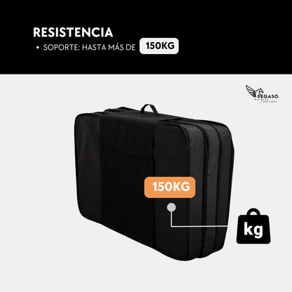 Colchón Seccionado en 3 Impermeable Hule Espuma 10cm + Porta Colchón. Soporta mas 150KG (Mod Col-Sec)