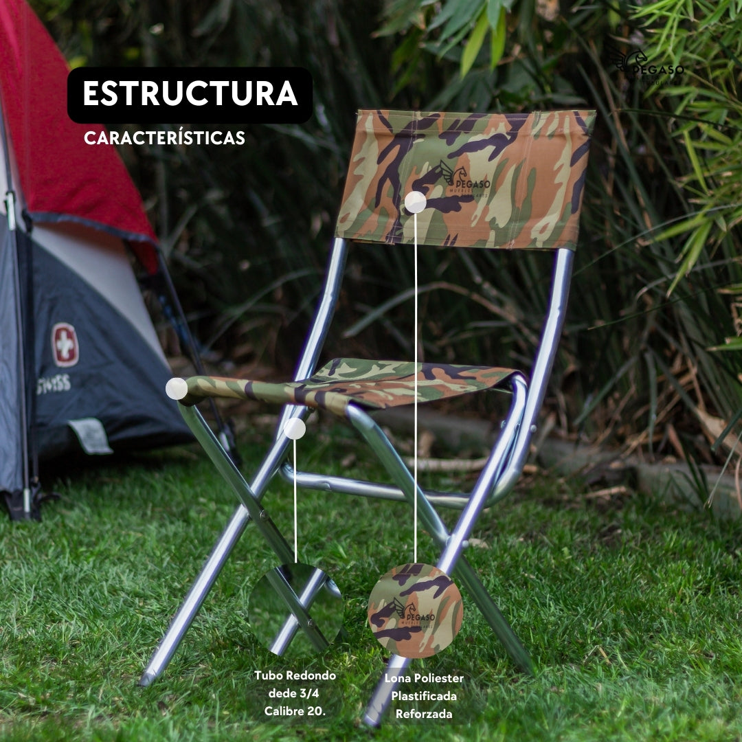 Silla Banquillo Portátil + Bolsa Camping