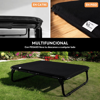 PEGASO KIT Bed/Cot + Large Dog Mat, 92.5 x 75 x 18 cm (Mod KM-GD)