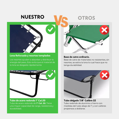 Catre Camastro Plegable / de Lona Reforzada (Mod KSL)