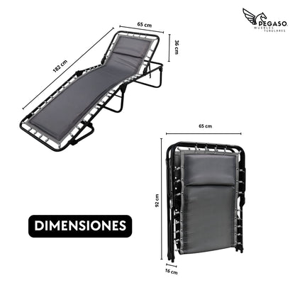 Padded Folding Cot / 5-Position Reclining (Mod KRA-L)