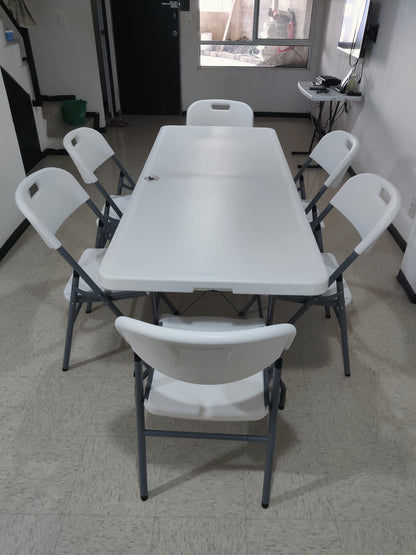Silla Blanca Plastico Plegable