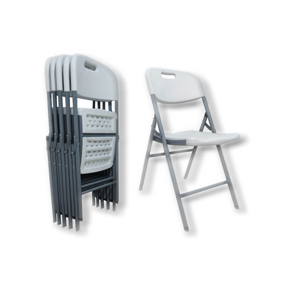 Silla Blanca Plastico Plegable